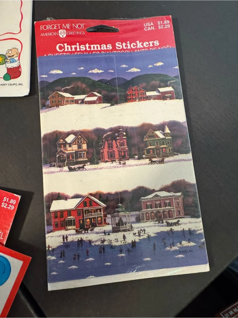 Vintage 1998 American Greetings Christmas Stickers Lot of 6 Packs Rugrats Santa